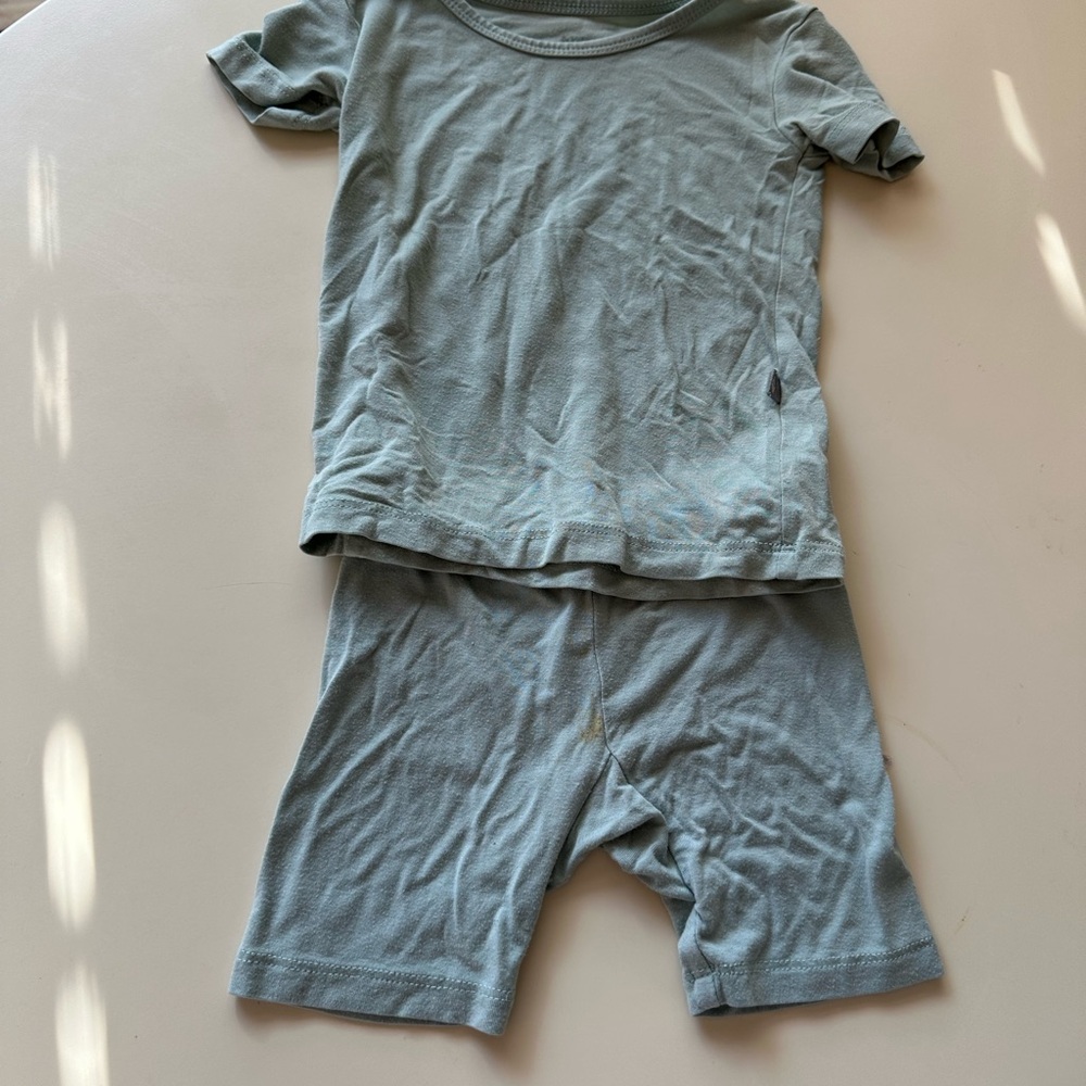 Kyte BABY Kids Matching Set in Sage/ Eucalyptus/ Blush Leopard print
